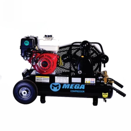 Mega Compressor Mega Power Compressor, Honda GX270, 1 Stage, Wheeled, 20 CFM at 90 PSI MP-9010G